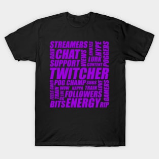 Twitcher Word Art T-Shirt